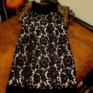 Black lace cocktail dress